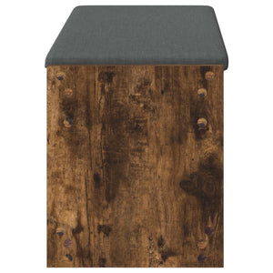 Banc de couloir vidaXL avec coussin Chêne fumé 103 x 38 x 45 cm