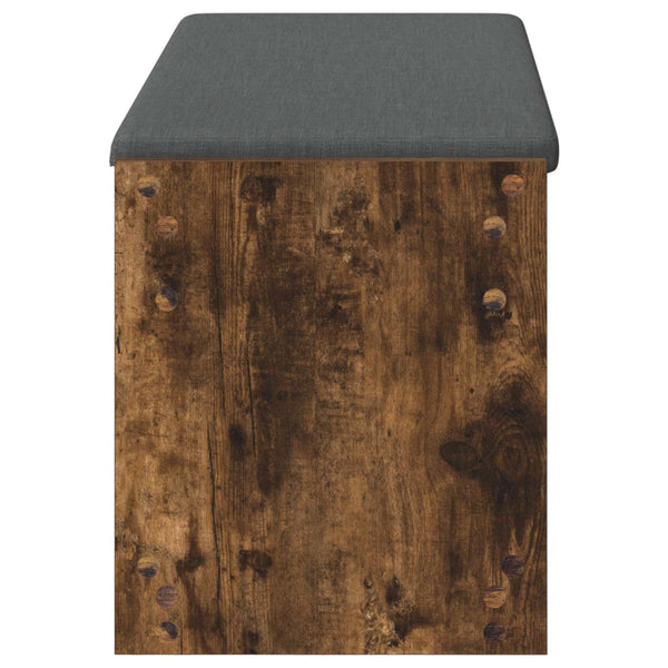 Banc de couloir vidaXL avec coussin Chêne fumé 103 x 38 x 45 cm