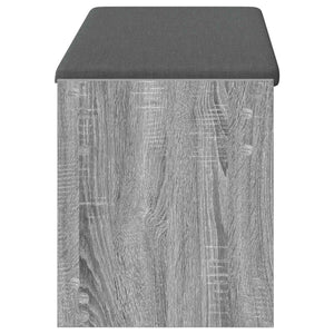 Flurbank Grau Sonoma mit Kissen und Regal