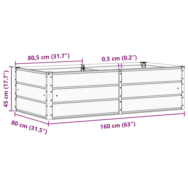 Elfenbein Pflanzkübel 160cm Stahl
