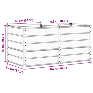 Elfenbein Pflanzkübel 160cm Stahl