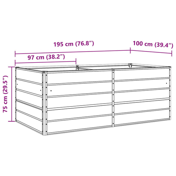 Elfenbein Pflanzkübel 195 cm Verzinkt
