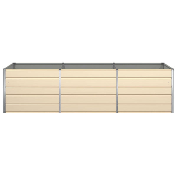 vidaXL Jardinière Ivoire 290 x 100 x 75 cm Acier galvanisé