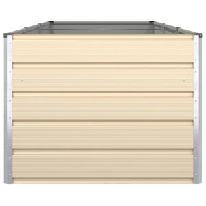 vidaXL Jardinière Ivoire 290 x 100 x 75 cm Acier galvanisé
