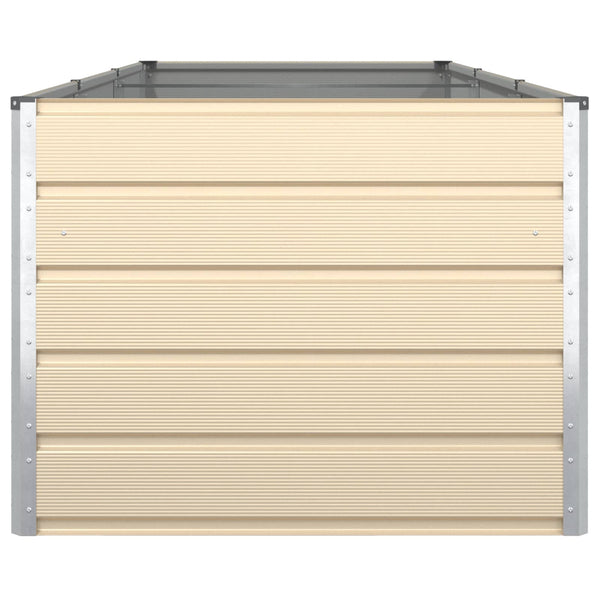 vidaXL Jardinière Ivoire 290 x 100 x 75 cm Acier galvanisé