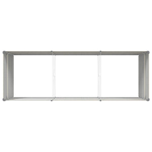 vidaXL Jardinière Ivoire 290 x 100 x 75 cm Acier galvanisé