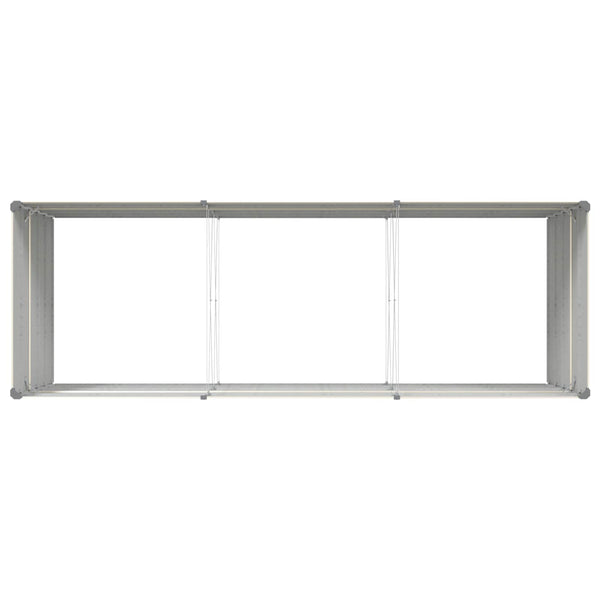 vidaXL Jardinière Ivoire 290 x 100 x 75 cm Acier galvanisé