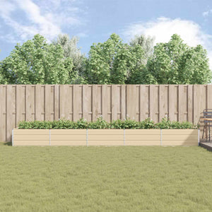 vidaXL Jardinière Ivoire 480 x 100 x 45 cm Acier galvanisé