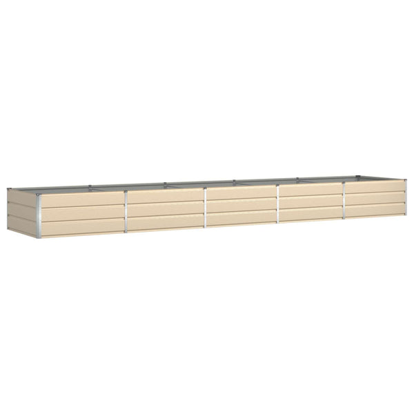 vidaXL Jardinière Ivoire 480 x 100 x 45 cm Acier galvanisé