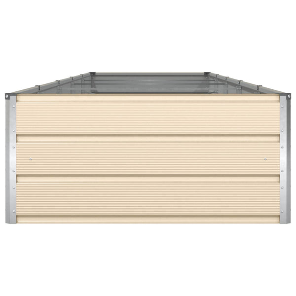 vidaXL Jardinière Ivoire 480 x 100 x 45 cm Acier galvanisé