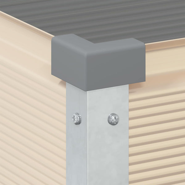vidaXL Jardinière Ivoire 100 x 45 x 90 cm Acier Galvanisé