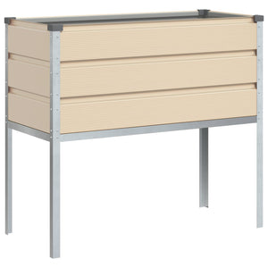 vidaXL Jardinière Ivoire 100 x 45 x 90 cm Acier Galvanisé