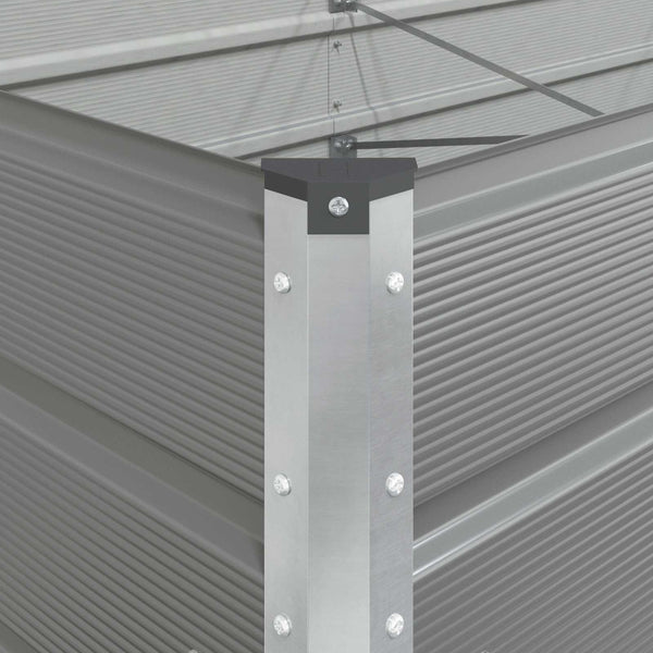 Hellgrauer Pflanzkübel 480 cm Verzinkt