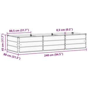 Anthrazit Pflanzkübel 240cm Stahl