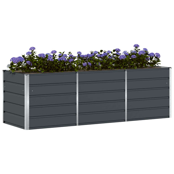 Anthrazit Pflanzkübel 240 cm Stahl