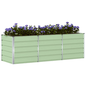 Grüner Stahl Pflanzkübel 240x80x75cm