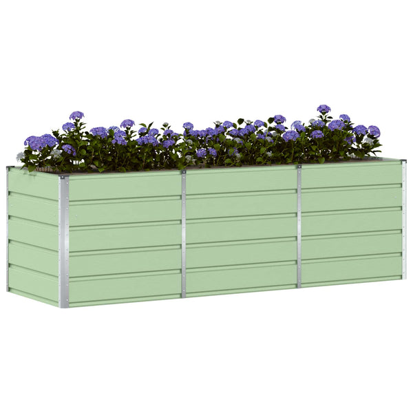 Grüner Stahl Pflanzkübel 240x80x75cm