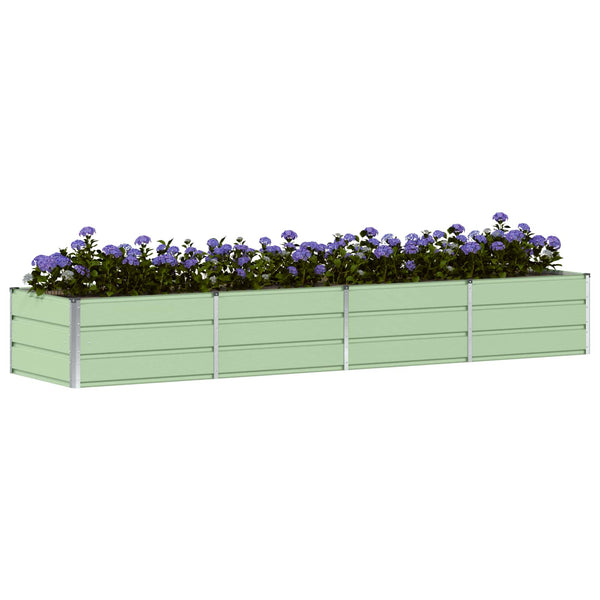 Grüner Stahl Pflanzkübel 320x80x45cm