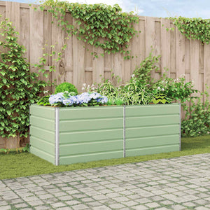 vidaXL Jardinière vert pastel 195 x 100 x 75 cm Acier galvanisé