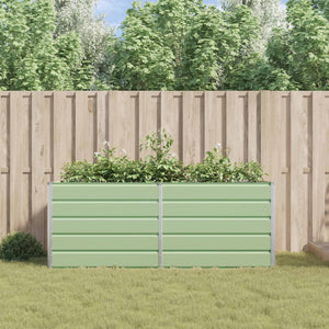 vidaXL Jardinière vert pastel 195 x 100 x 75 cm Acier galvanisé