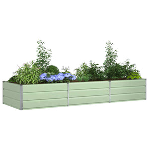 vidaXL Jardinière vert pastel 290 x 100 x 45 cm Acier galvanisé