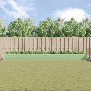 vidaXL Jardinière vert pastel 580 x 100 x 45 cm Acier galvanisé