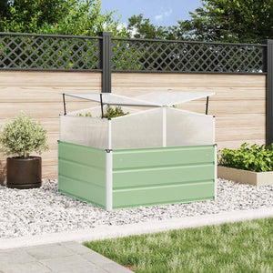 vidaXL Jardinière vert pastel 100 x 100 x 77 cm Acier galvanisé