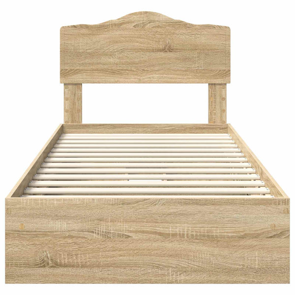 Aufbewahrungsbett Sonoma-Eiche 70x190 cm
