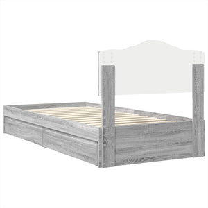 Aufbewahrungsbett Grau Sonoma 70x190 cm