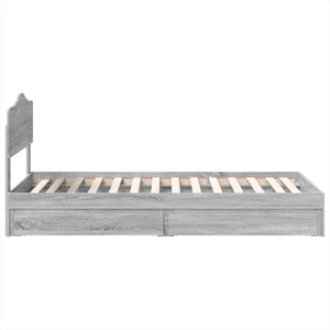 Aufbewahrungsbett Grau Sonoma 70x190 cm