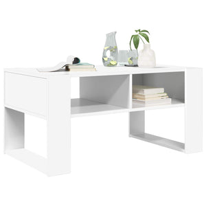 Couchtisch Weiß mit Stauraum 92x53 cm
