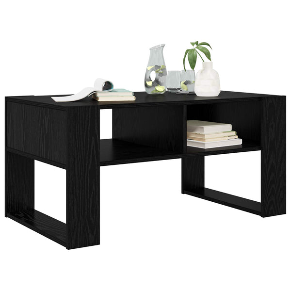 Schwarzer Couchtisch Eichenoptik