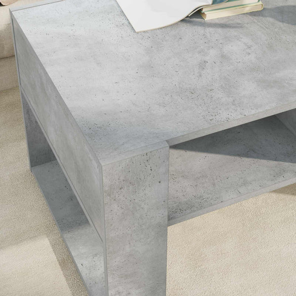 Beton Grau Couchtisch 92x53 cm
