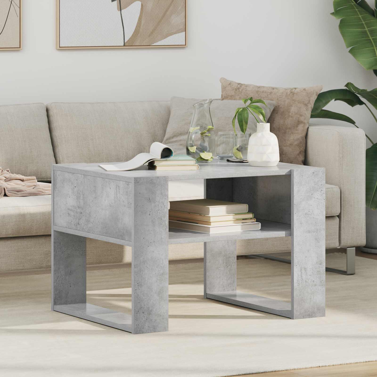 Beton Grau Couchtisch 66x53 cm