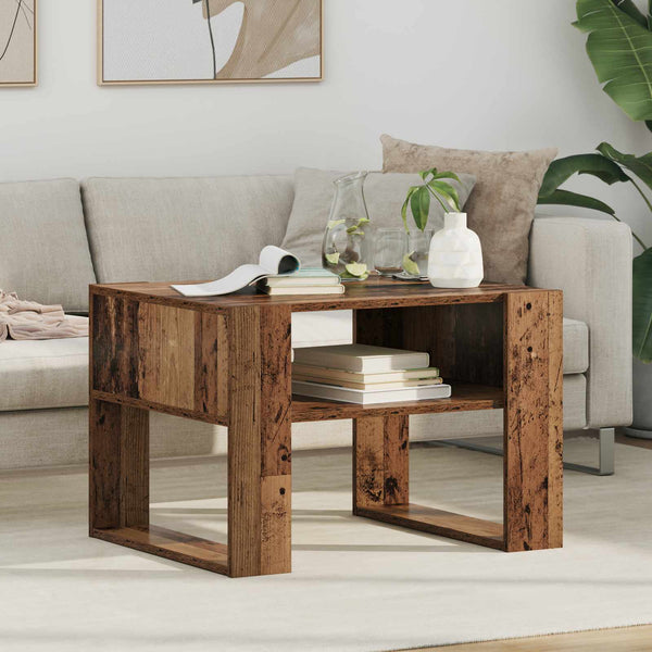 Couchtisch mit Stauraum Altholz