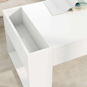Weißer Couchtisch 110 cm Holzwerkstoff