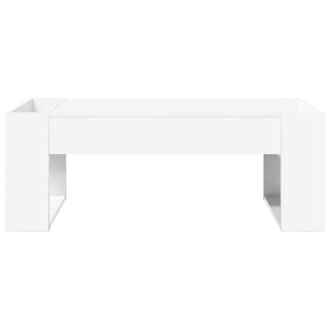 Weißer Couchtisch 110 cm Holzwerkstoff