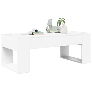 Weißer Couchtisch 110 cm Holzwerkstoff