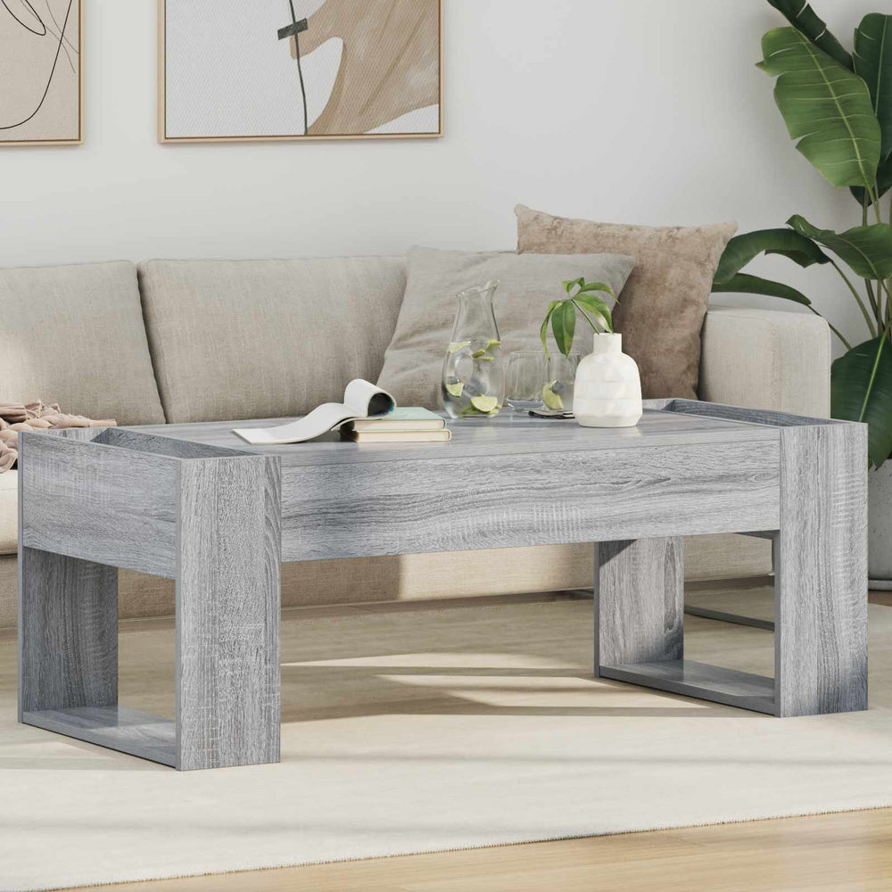 vidaXL Coffee Table Sonoma Grey 110 x 50 x 41 cm Engineered Wood