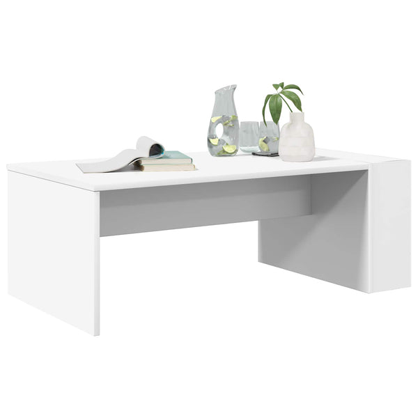 Weißer Couchtisch 95x50 cm Holzwerkstoff
