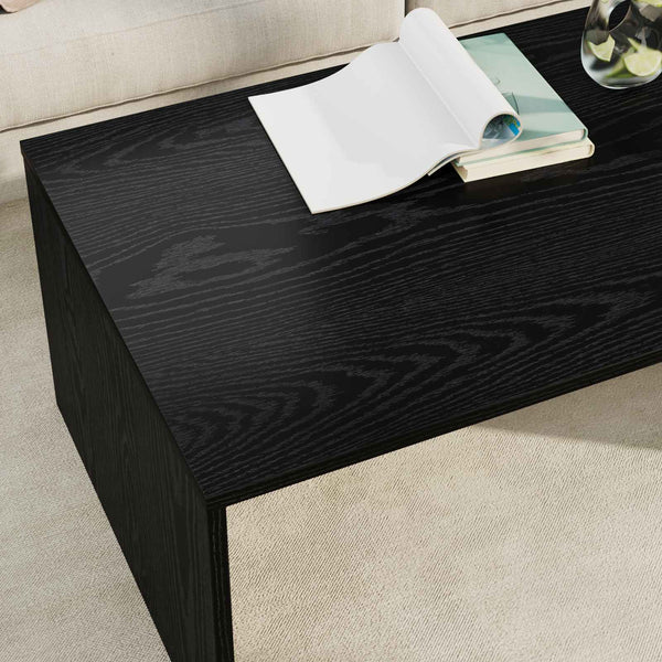 Couchtisch Schwarz Eichenoptik 95x50 cm