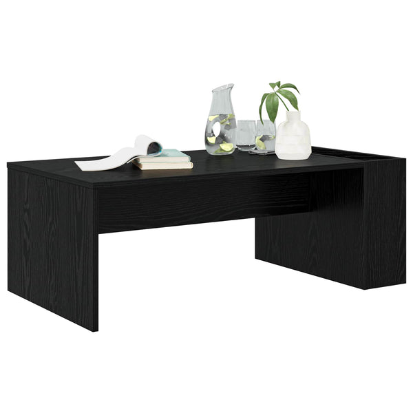 Couchtisch Schwarz Eichenoptik 95x50 cm
