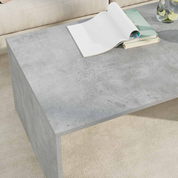 Beton Grau Couchtisch 95x50 cm