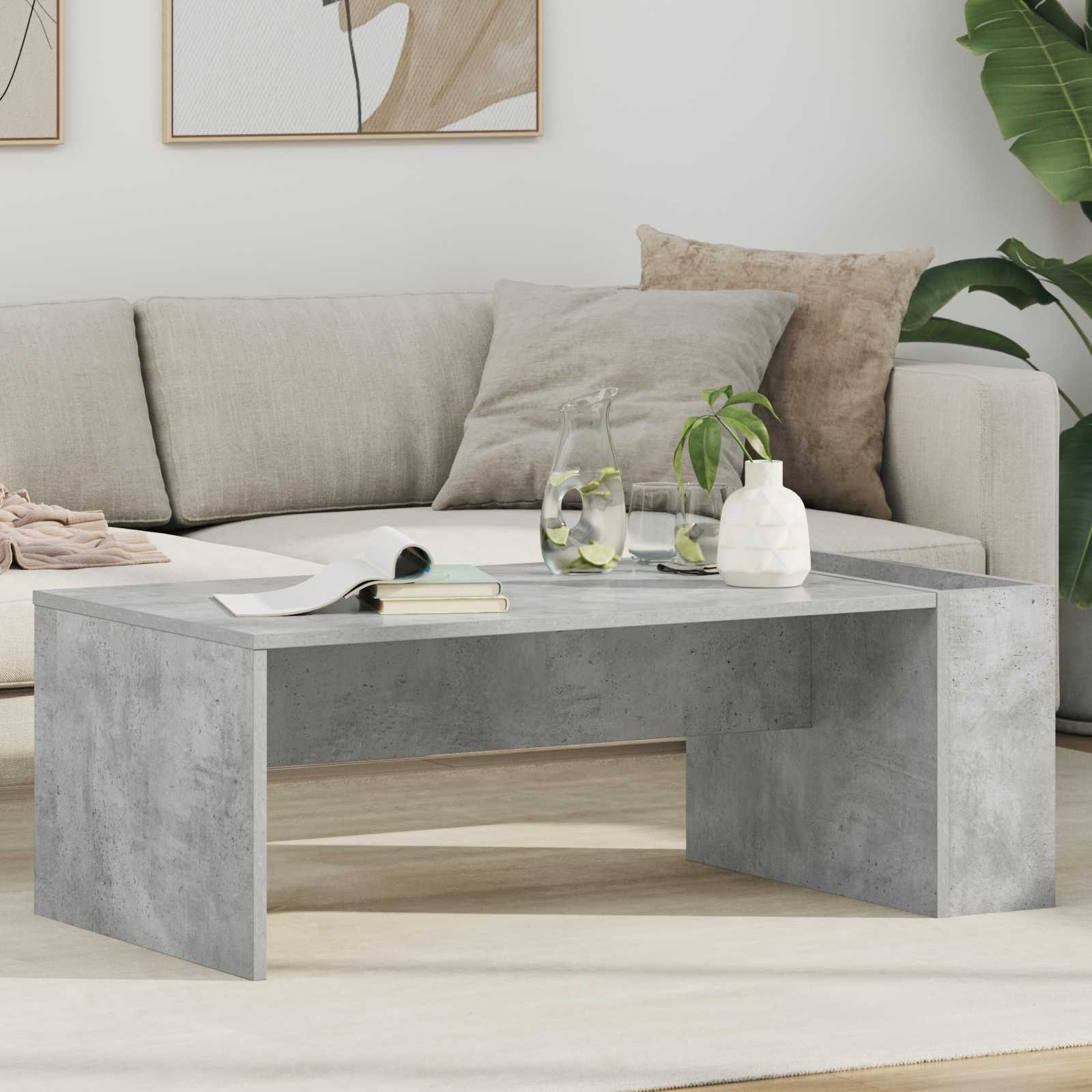 Beton Grau Couchtisch 95x50 cm