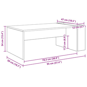 Couchtisch Altholz 95x50 cm