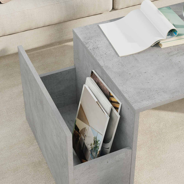 Beton Grau Couchtisch 90x45 cm