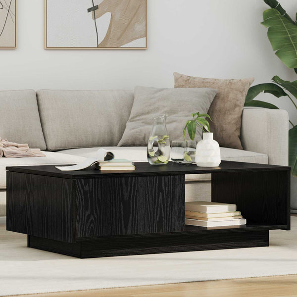 Schwarzer Couchtisch Eichenoptik
