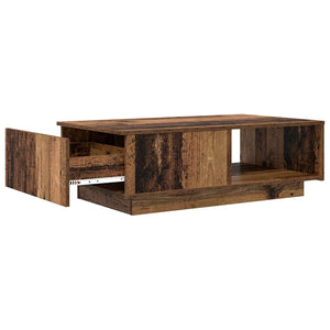 Couchtisch Altholz mit Schubladen 95x55 cm