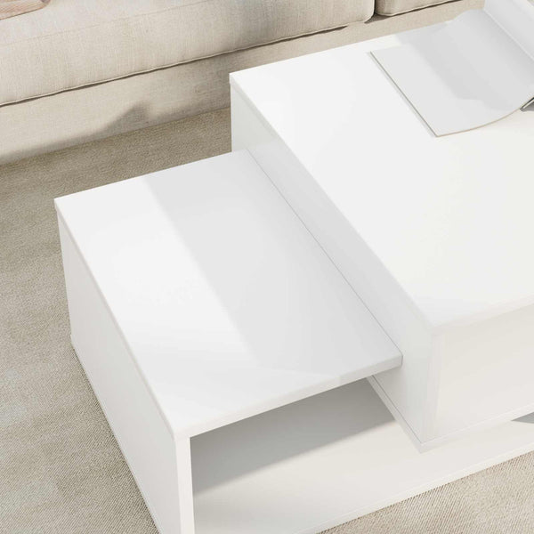 Weißer Couchtisch Holzwerkstoff 105 cm