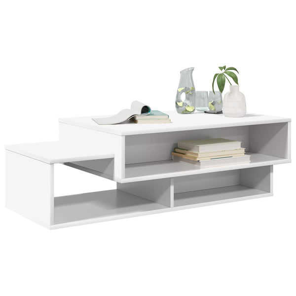 Weißer Couchtisch Holzwerkstoff 105 cm